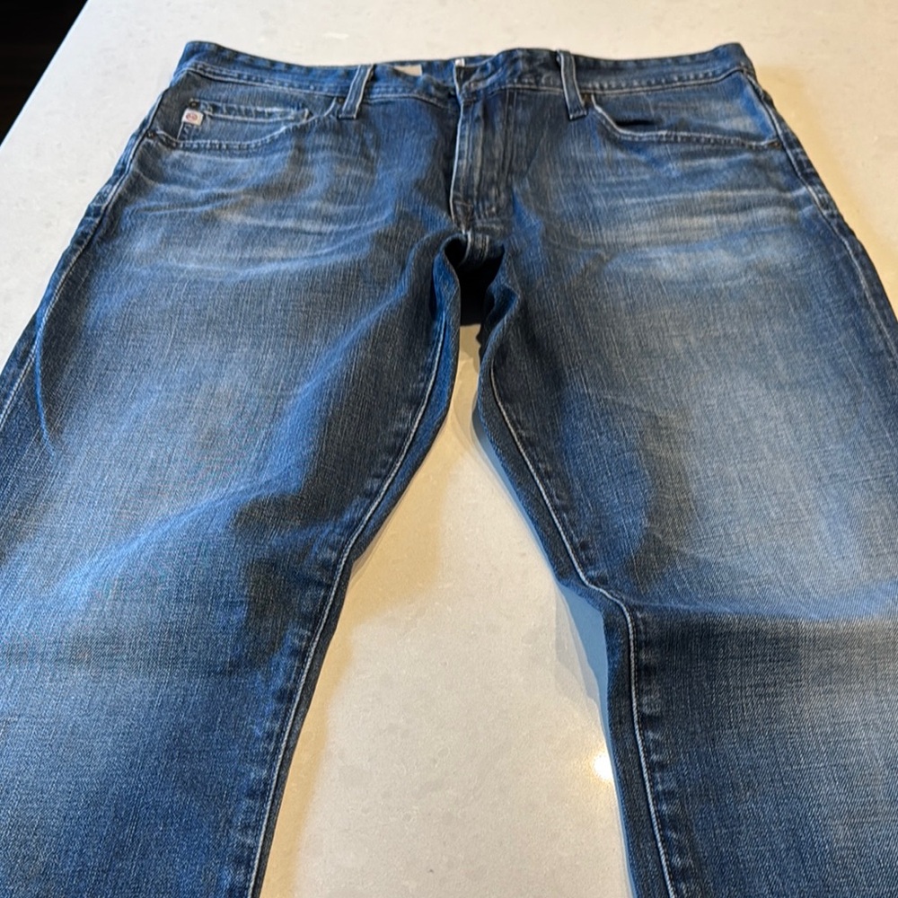 Ag Adriano Goldschmied Slim Straight Blue Jeans graduate 34 excellent condition